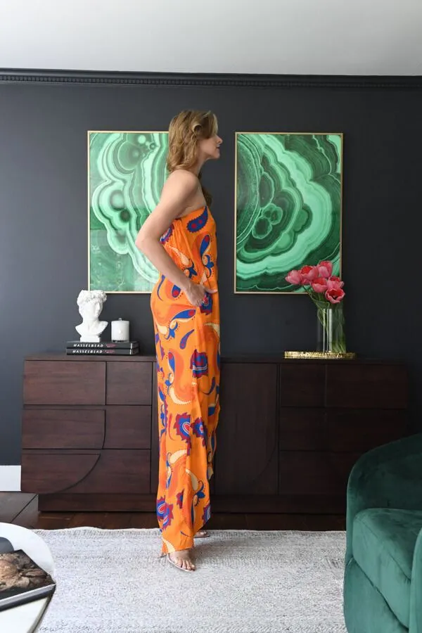 Mango Paisley Wrap Jumpsuit