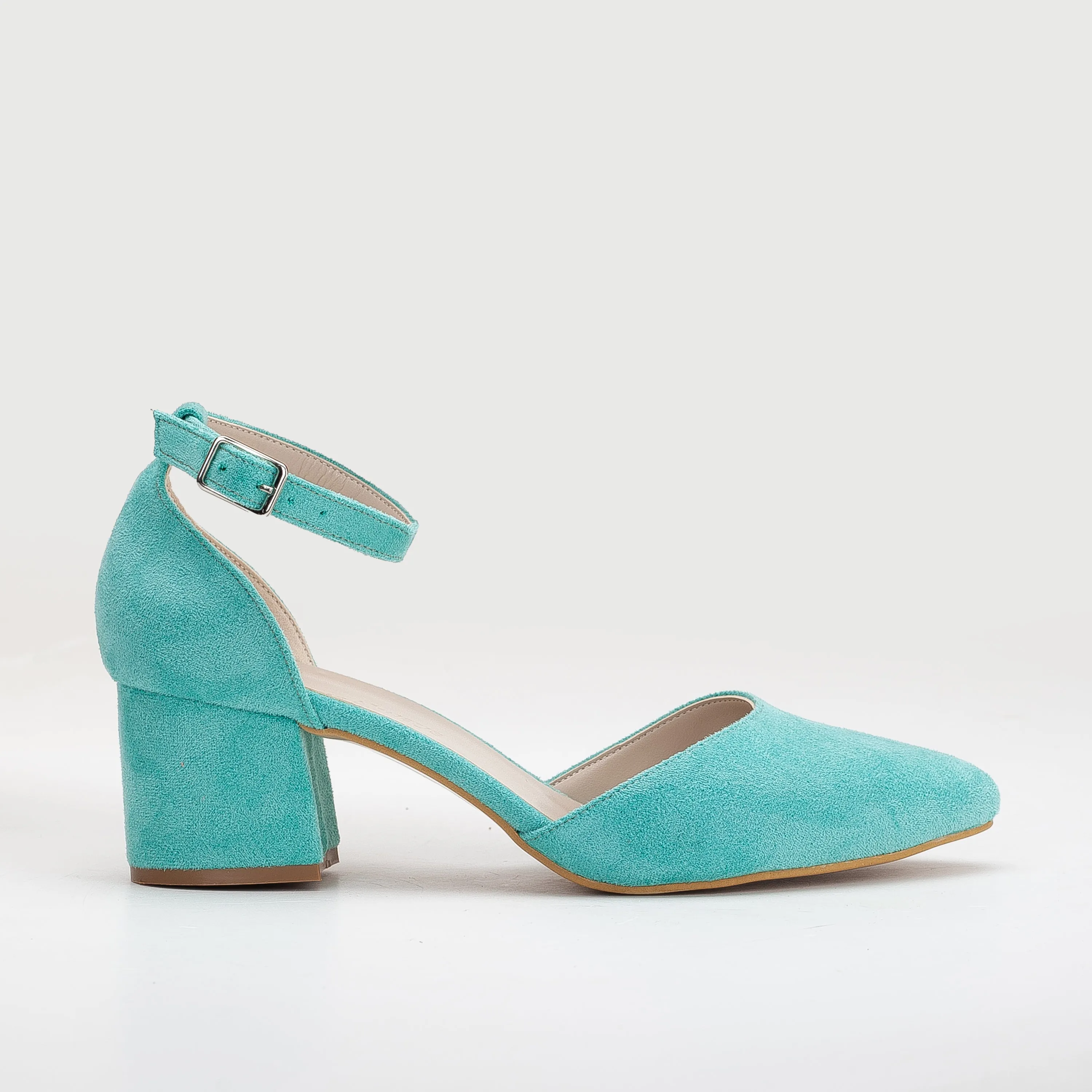 Marcelle - Aqua Blue Suede Bridal Shoes