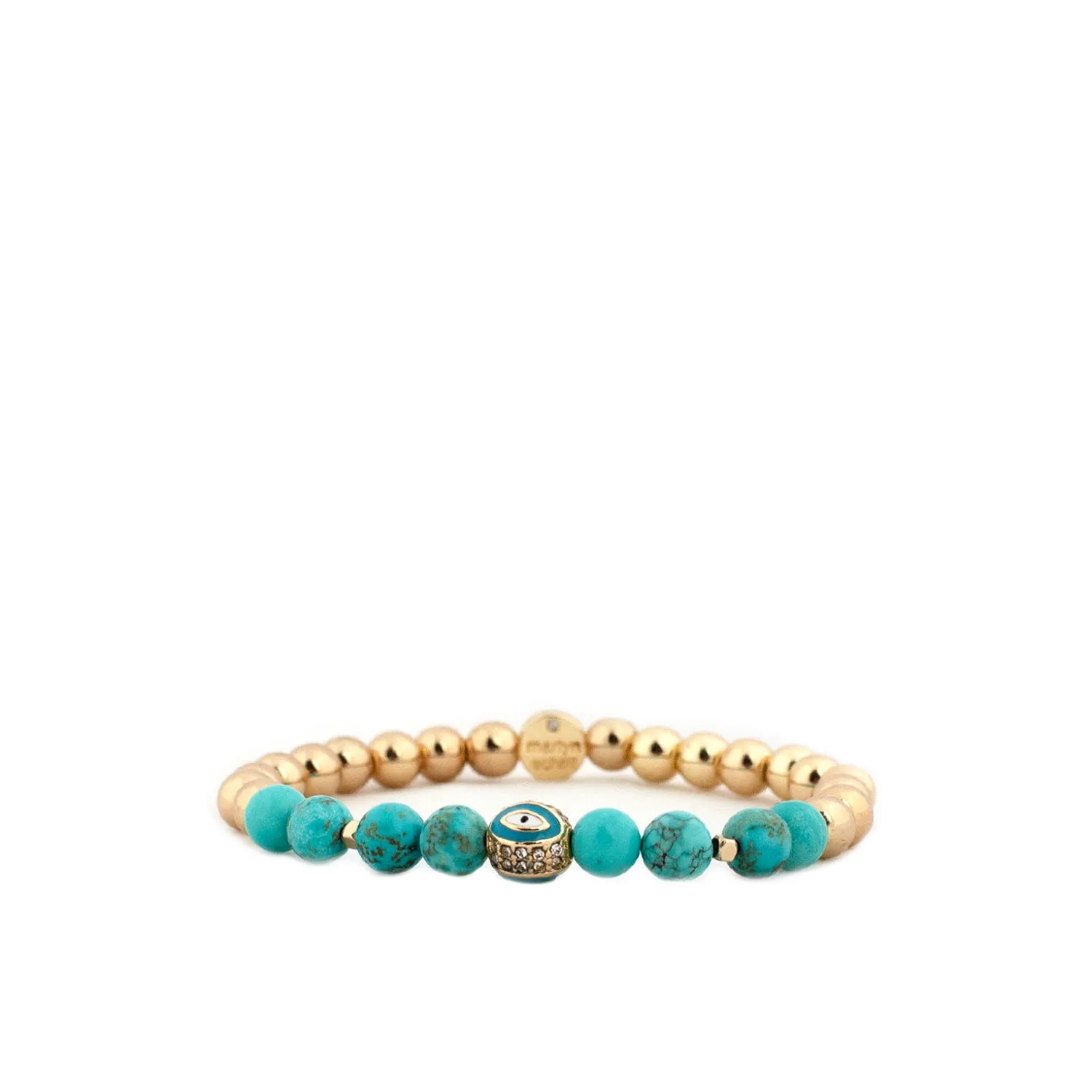 Marlyn Schiff Pave Evil Eye Beaded Bracelet