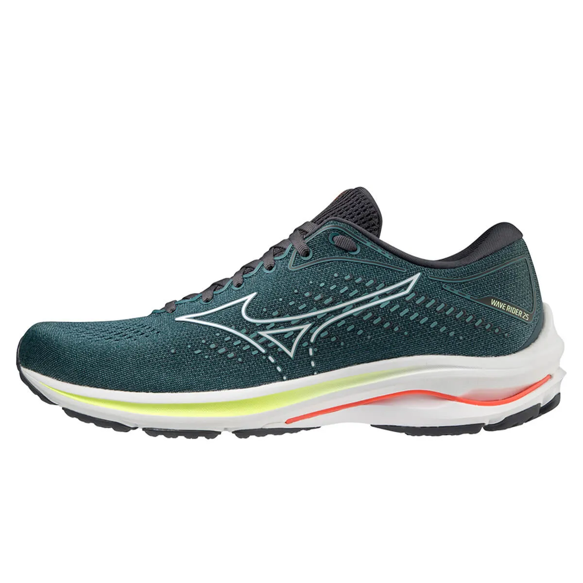 Mizuno Wave Rider 25 Mens | Smokeblue/wht/neolime