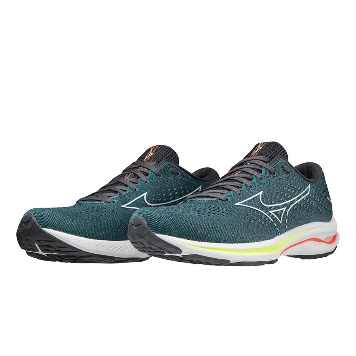 Mizuno Wave Rider 25 Mens | Smokeblue/wht/neolime