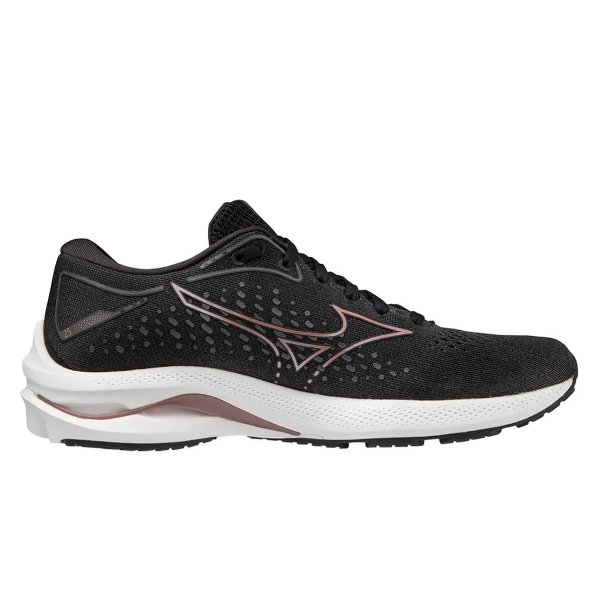 Mizuno Wave Rider 25 Wide Womens | Black/rosecopper/ebony