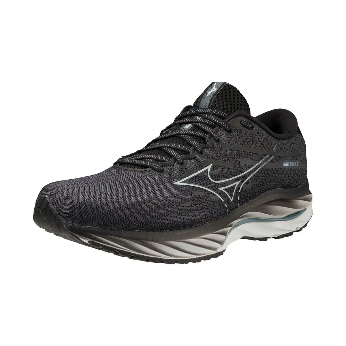 Mizuno Wave Rider 27 Mens | Ebony/iblue/black