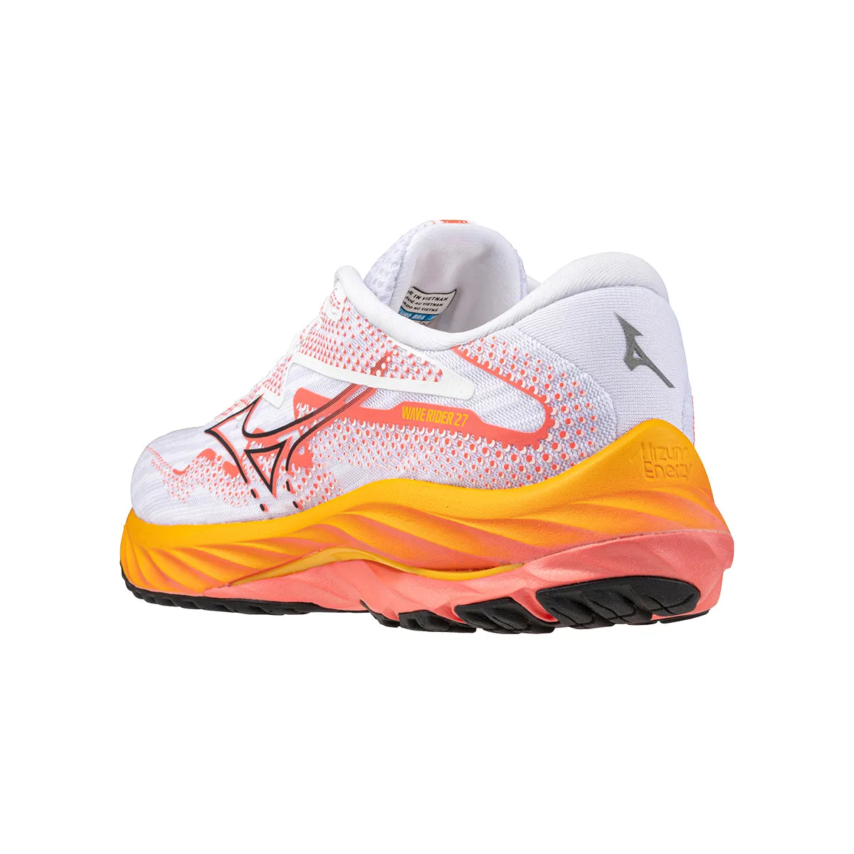 Mizuno Wave Rider 27 Womens | White/black/dubarry