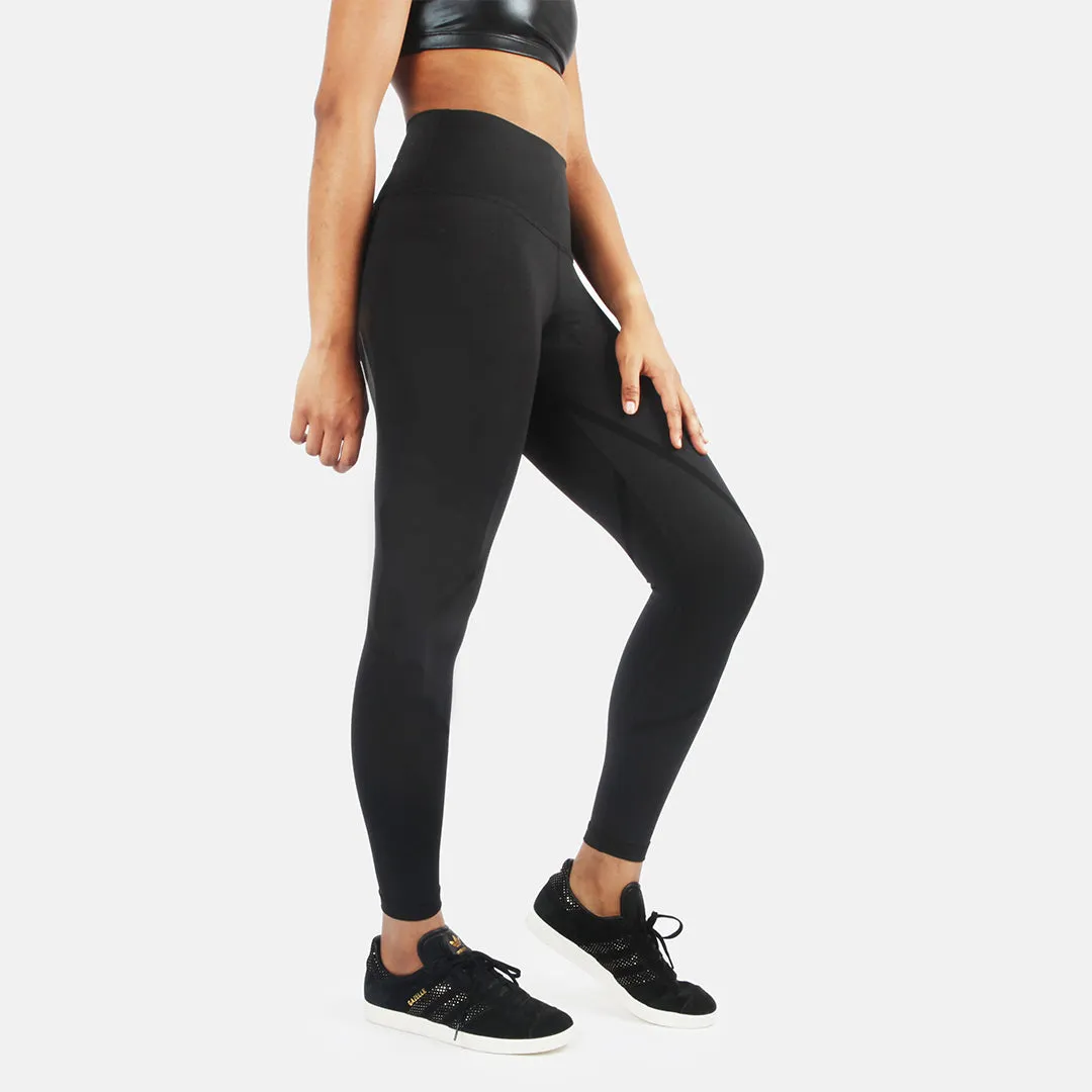 Parker Chic Black Leggings - Glossy Black Stars