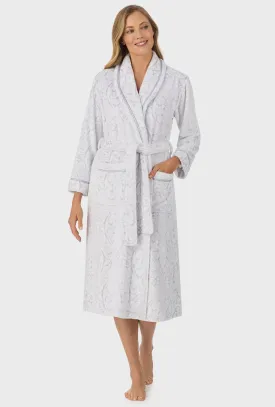 Platinum Damask Wrap Robe