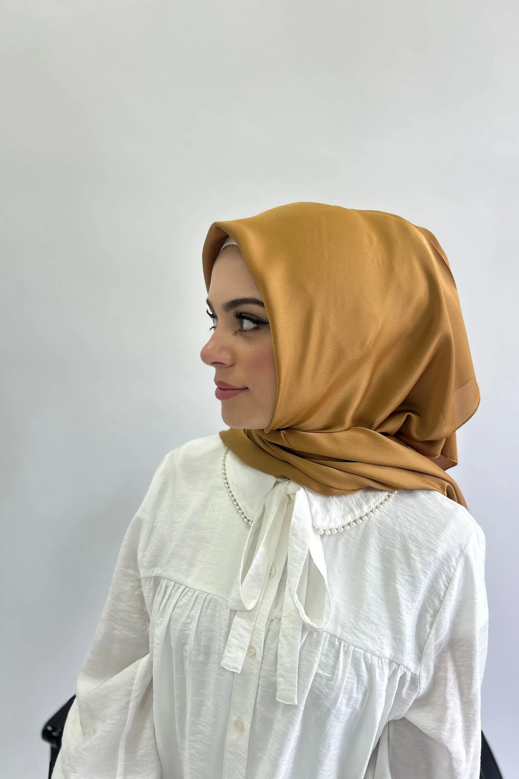 Premium Karaca Plain Satin Square Hijab