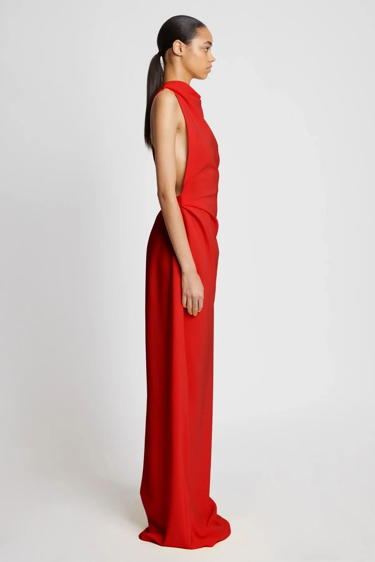 Proenza Schouler Faye Backless Twist Back Dress - Red