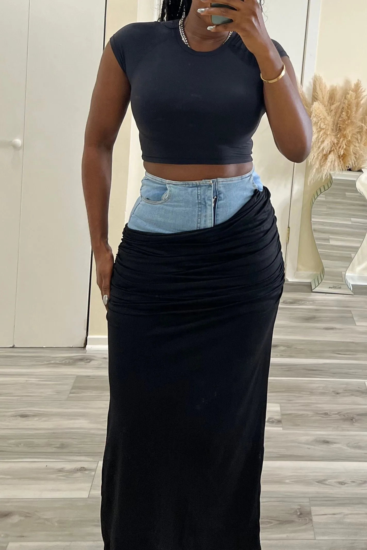 "CLOAK & DAGGER"  MAXI SKIRT