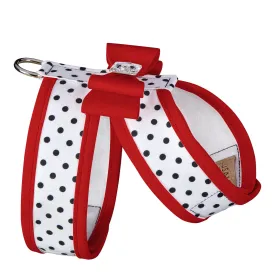 Red Big Bow Tinkie Harness with Red Trim