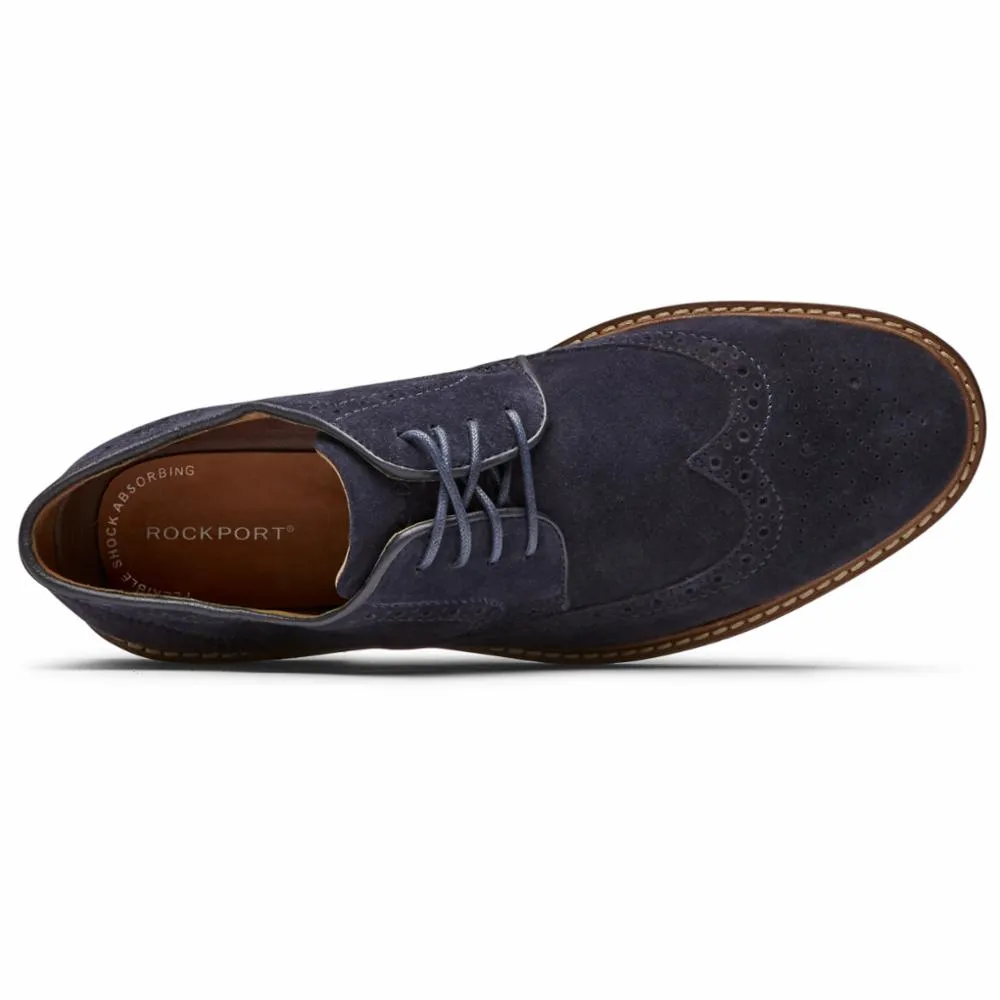 Rockport Men KENTON WINGTIP NAVY SDE