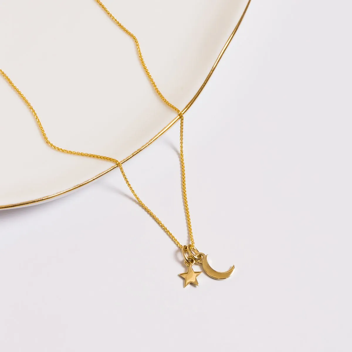 Roma Crescent Moon Charm (Gold)