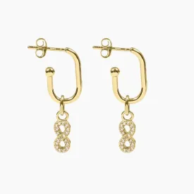 Roma Infinity CZ Earrings (Gold)