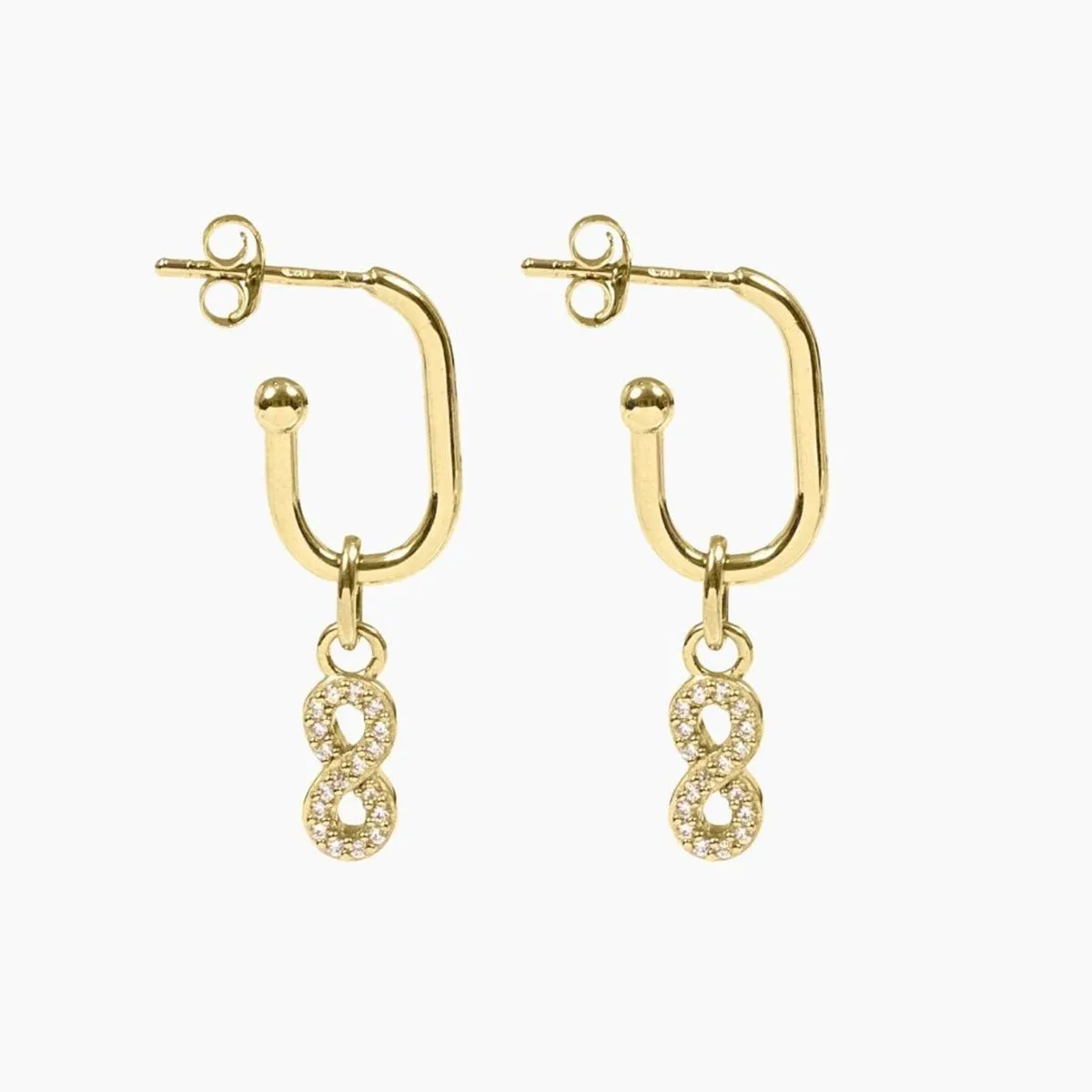 Roma Infinity CZ Earrings (Gold)