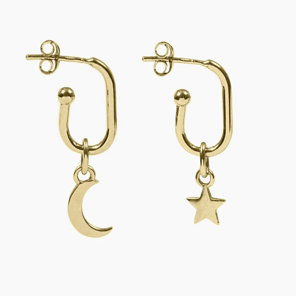 Roma Star & Crescent Moon Earrings (Gold)