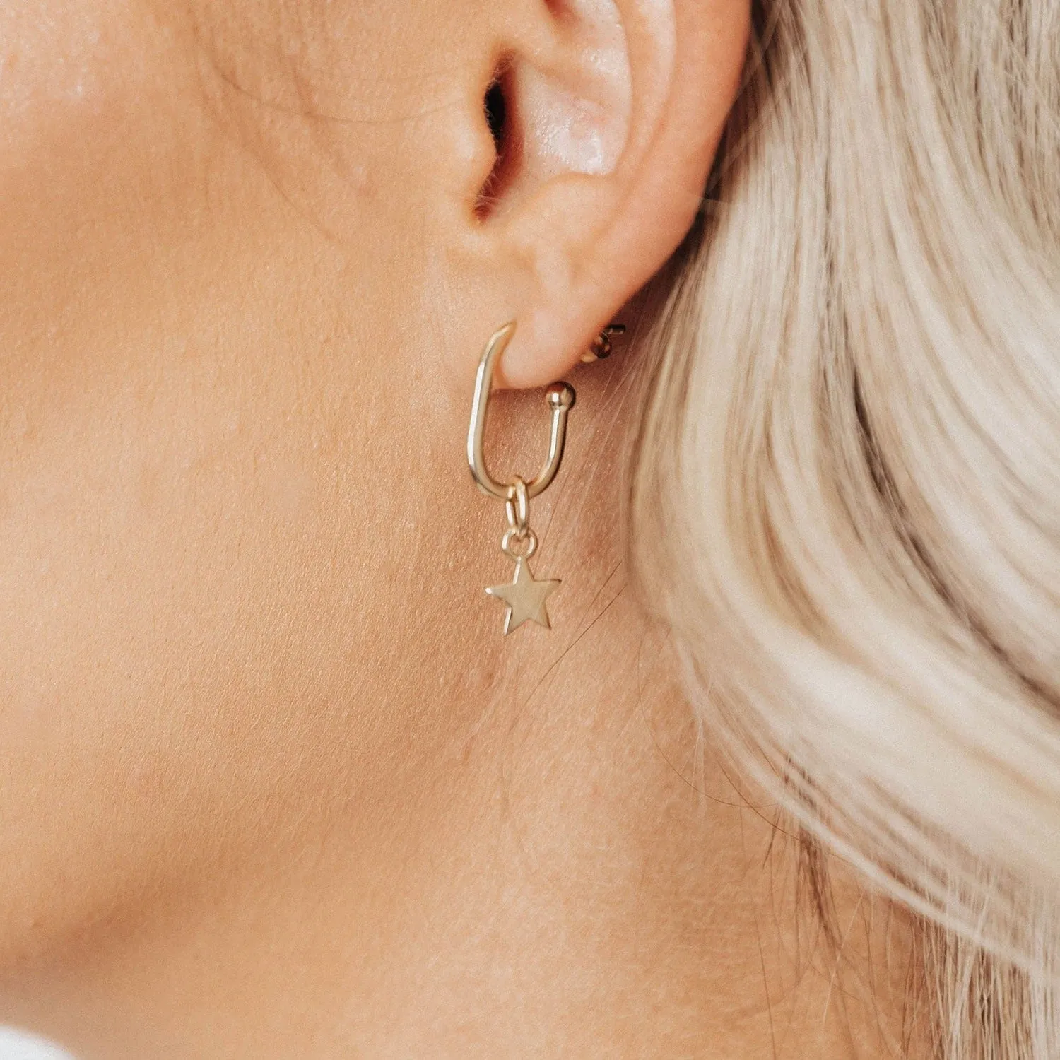 Roma Star & Crescent Moon Earrings (Gold)