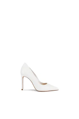 Schutz Lou Pump White Leather