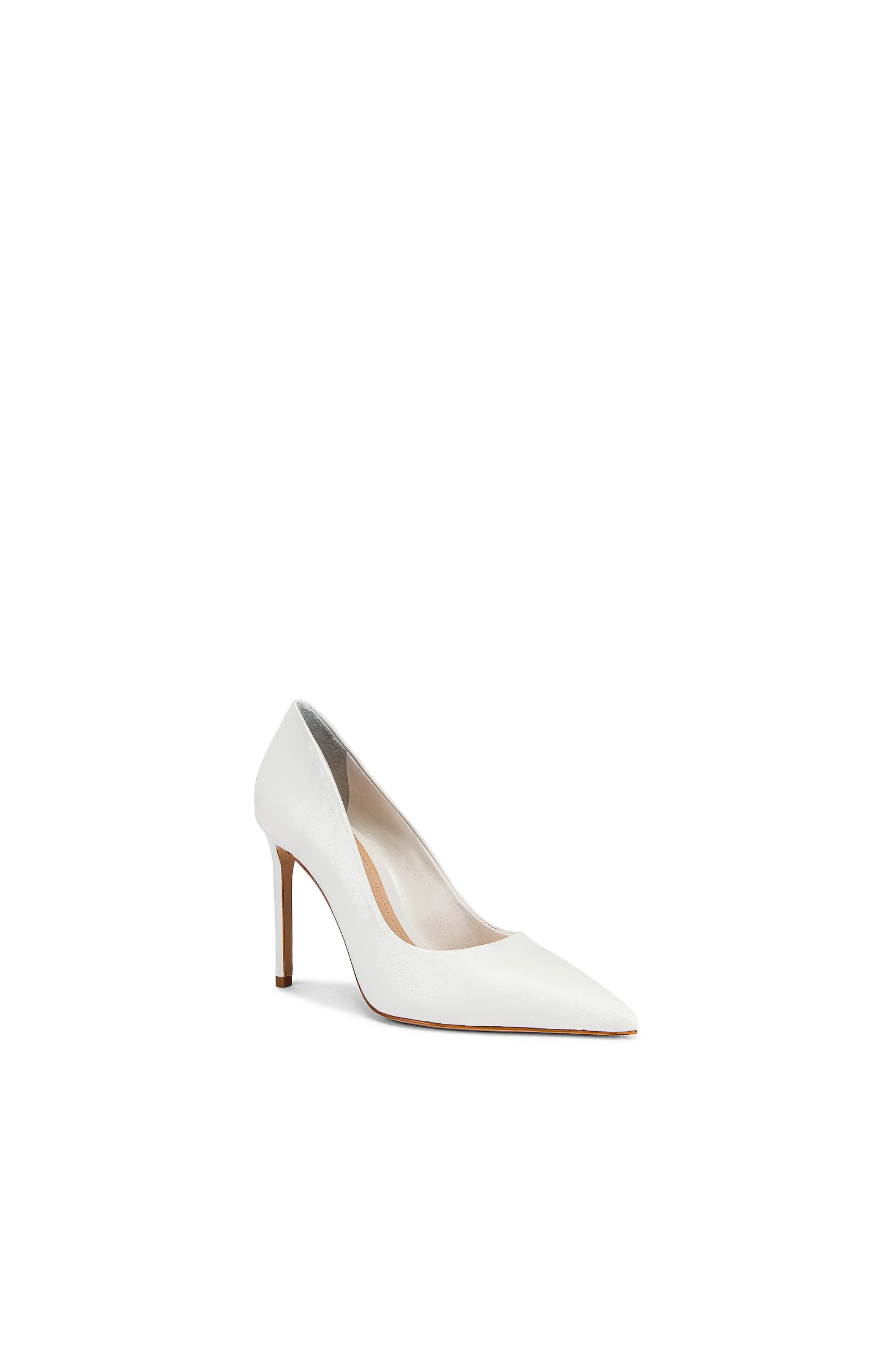 Schutz Lou Pump White Leather