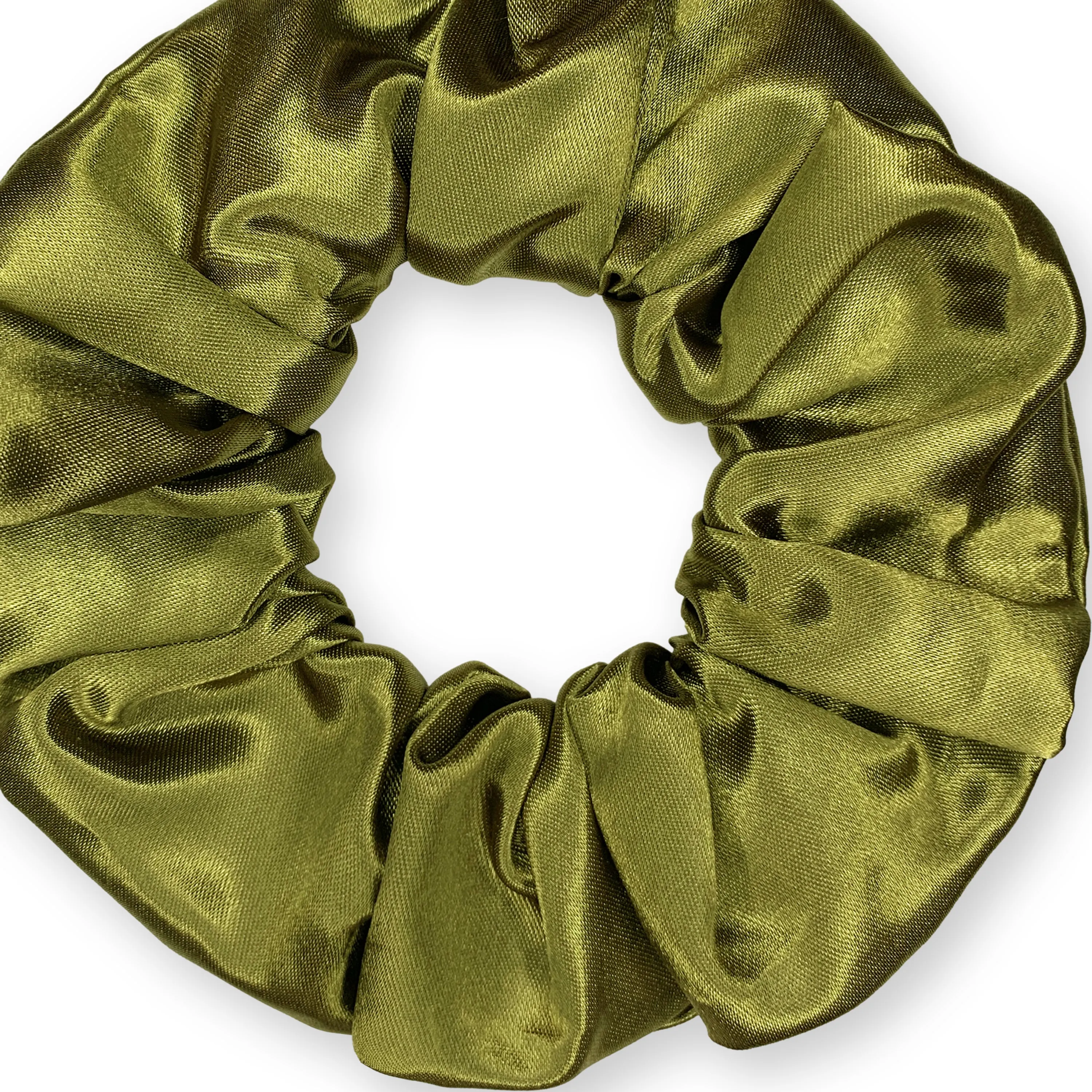 Scrunchies Premium Bridal Satin Available in 3 Sizes Made in the USA Olive Dark