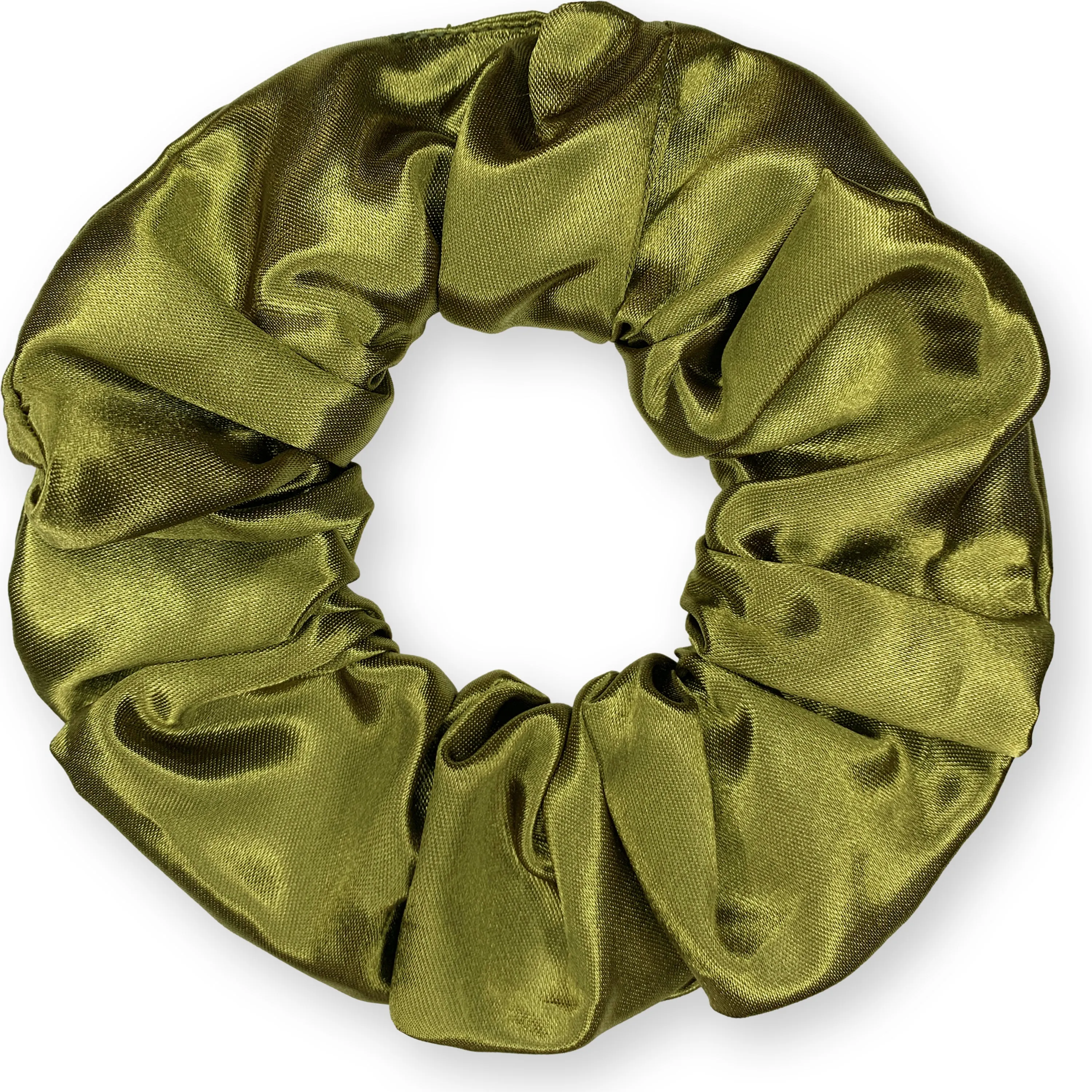 Scrunchies Premium Bridal Satin Available in 3 Sizes Made in the USA Olive Dark