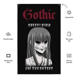 Soft Goth Home Interior / Gothic Room Decor / Gothic House Decor / High Quality Flag