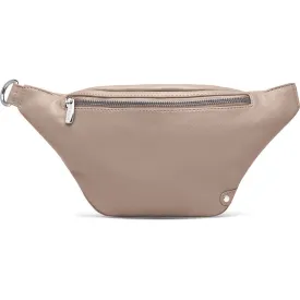 Soft leather bumbag in high quality / 12556 - Dusty taupe