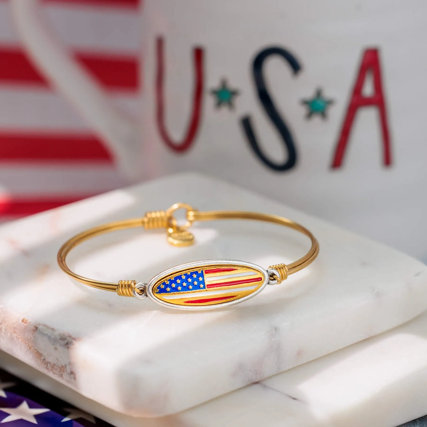 Stars & Stripes Bangle Bracelet