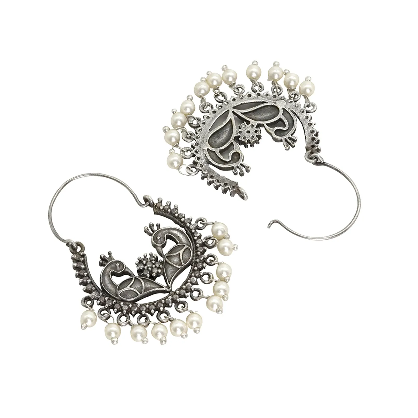 Teejh Bhuvika Silver Oxidised Earrings