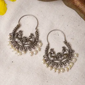 Teejh Bhuvika Silver Oxidised Earrings