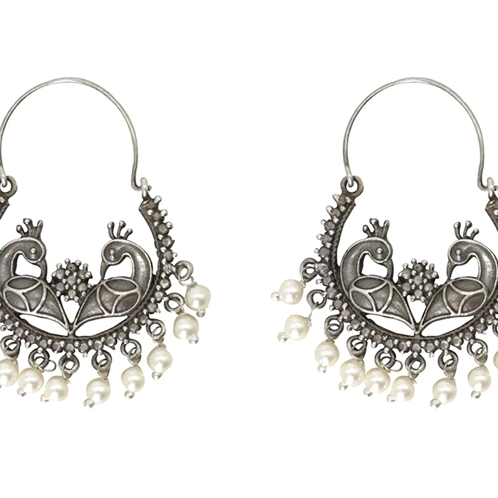 Teejh Bhuvika Silver Oxidised Earrings