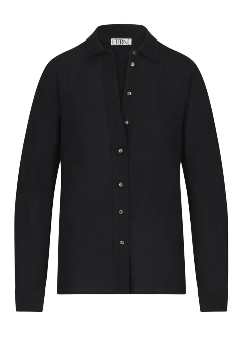 Éterne Jolene Button Down Top in Black