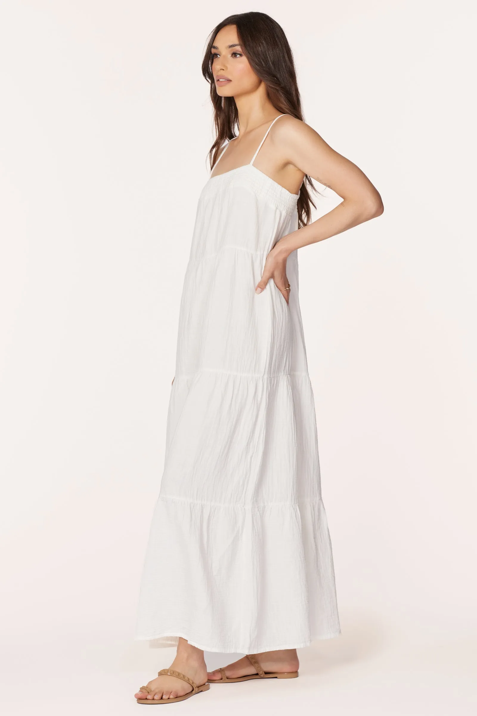 TIERED CAMI MAXI DRESS