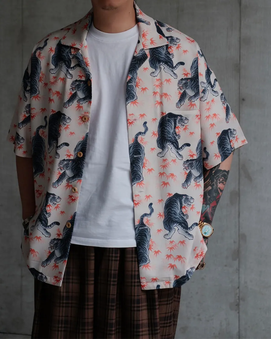 Tiger Printed Aloha Shirt