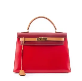 Tri-Color Kelly Sellier Handbag