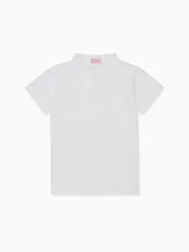 White Alcon Boy Polo Shirt