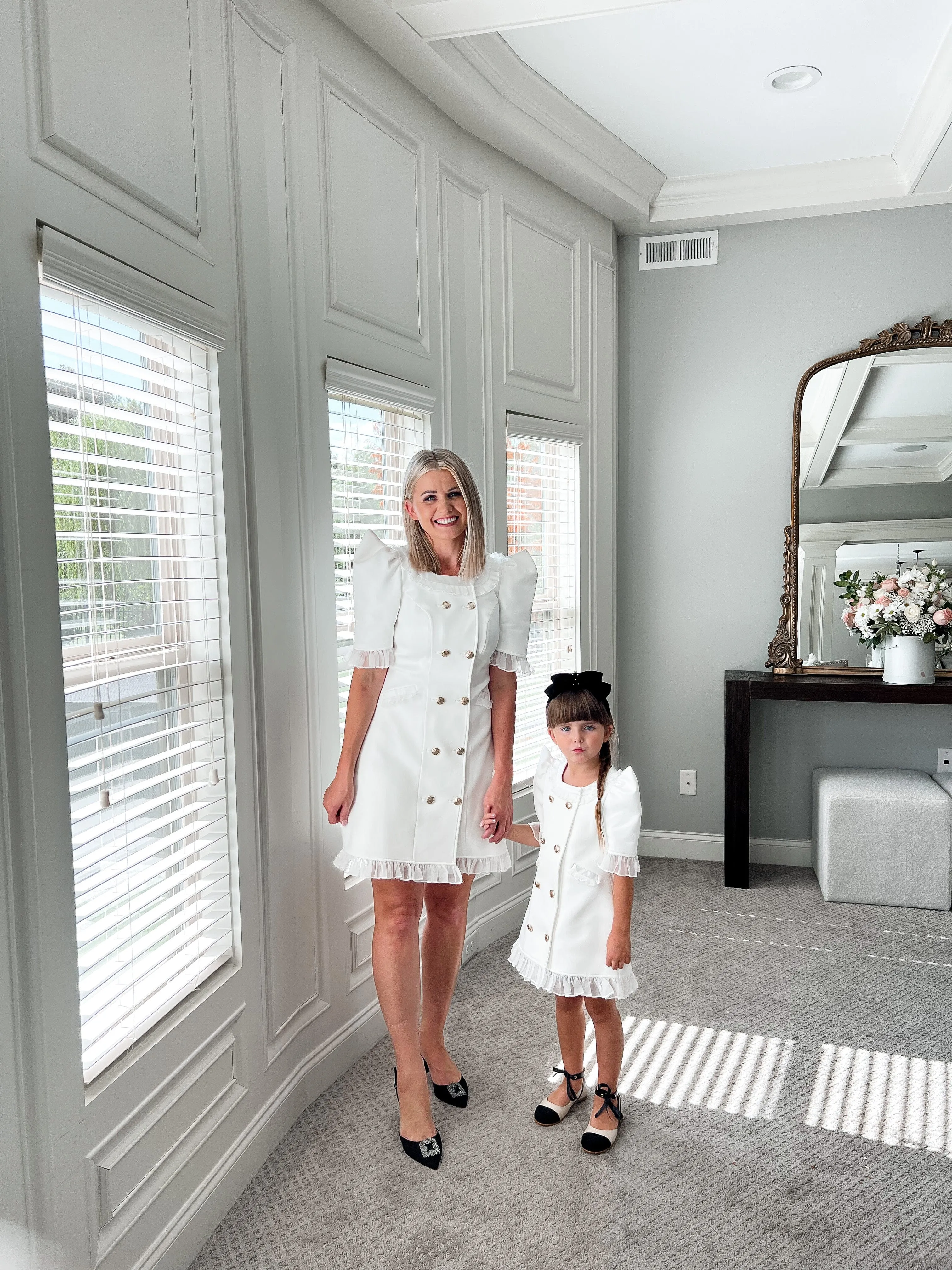 White Tuxedo Mom Dress